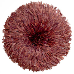 Reddish-Brown Juju Hat | Handmade African Decor for Strength & Passion