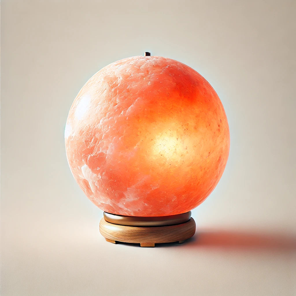 Pink Himalayan Salt Globe Lamp, Wide Hand Carved, (8–11 lbs)